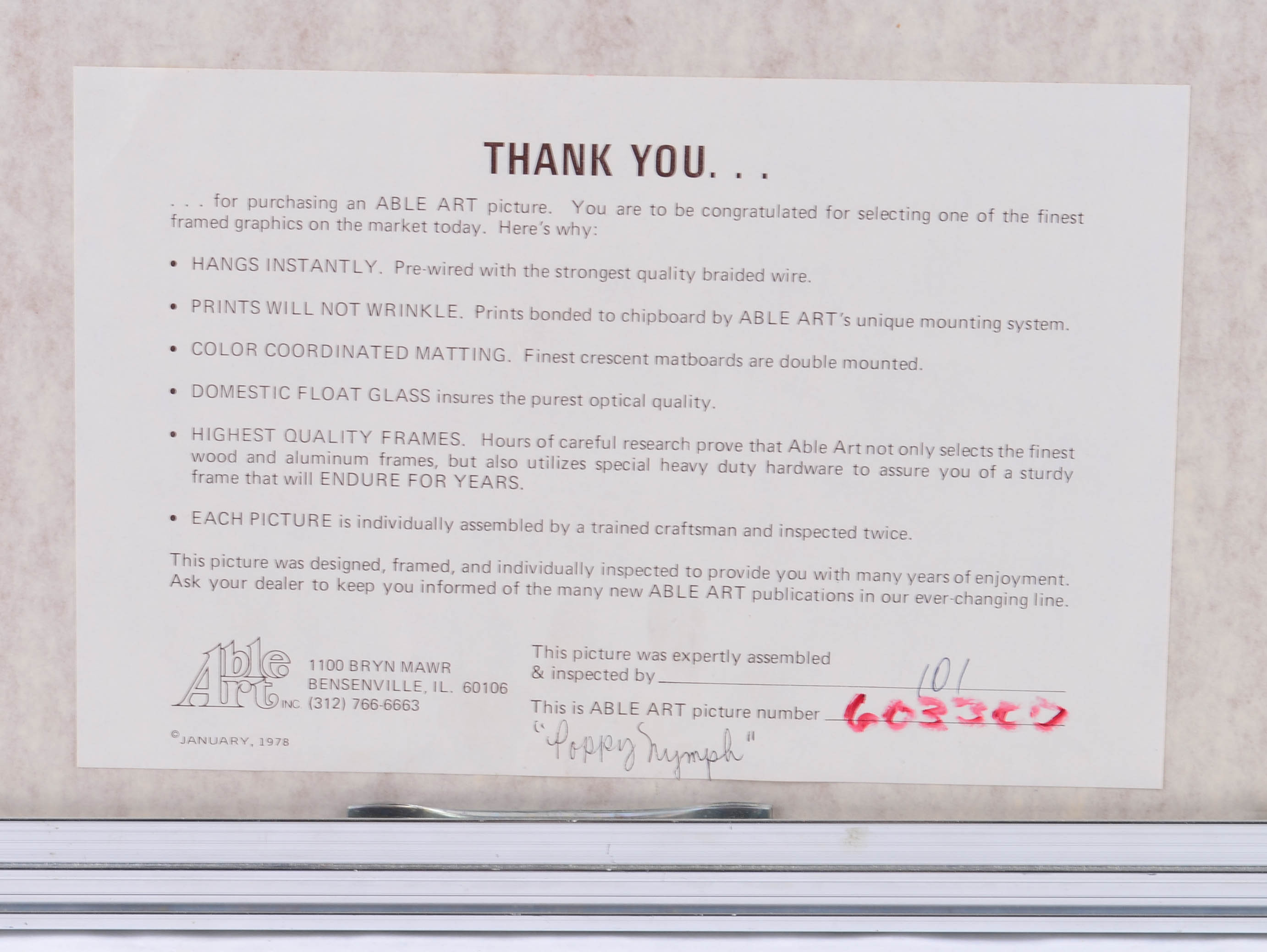 Michelle Emblem "Poppy Nymph" Foil Painting