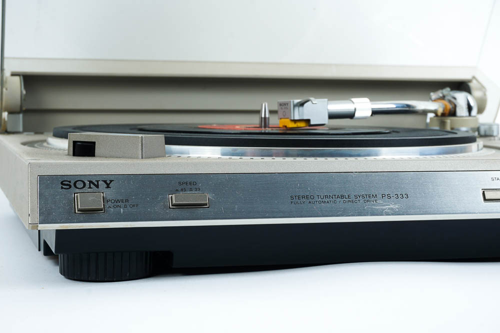 Sony PS-333 Stereo Turntable System and Records