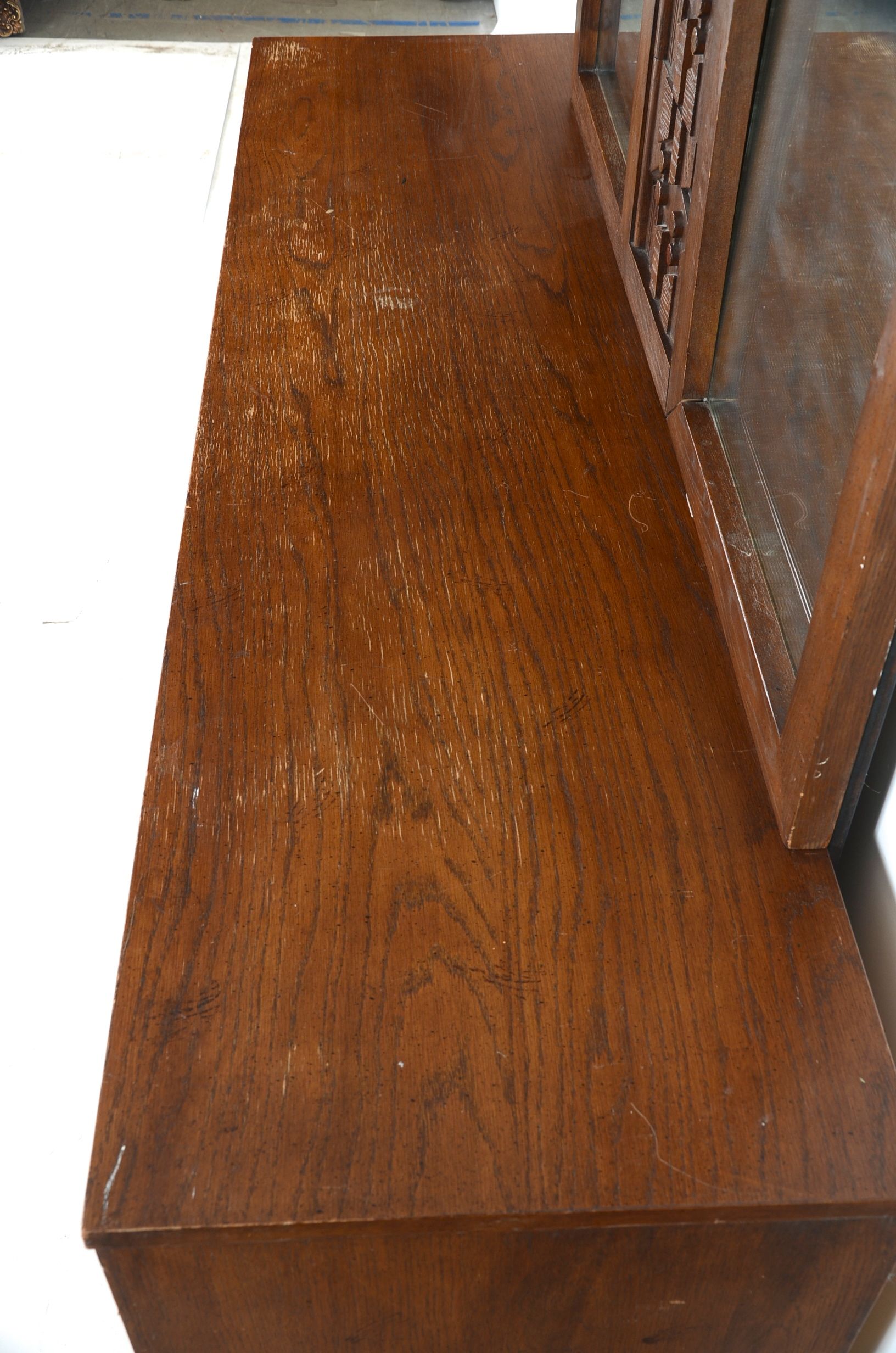 Modernist Oak Dresser with Mirror
