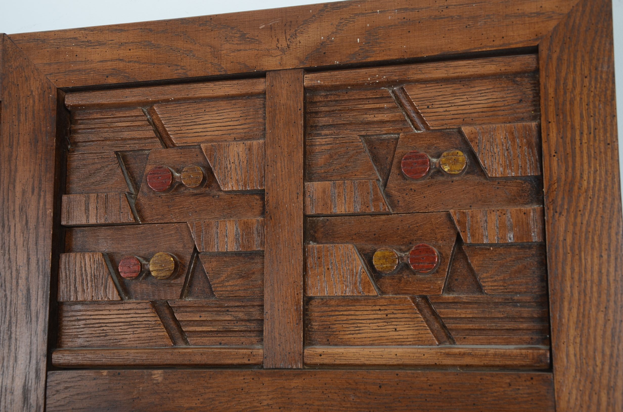 Modernist Oak Dresser with Mirror
