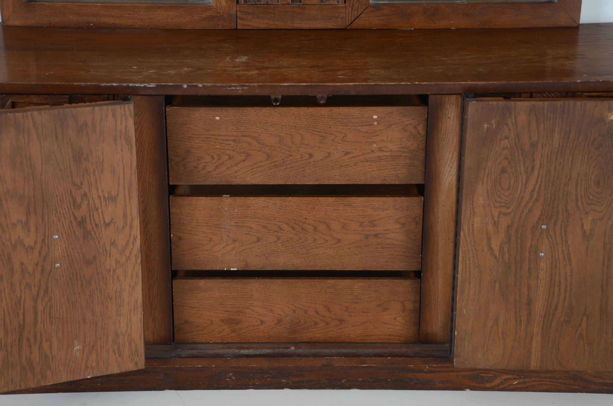 Modernist Oak Dresser with Mirror