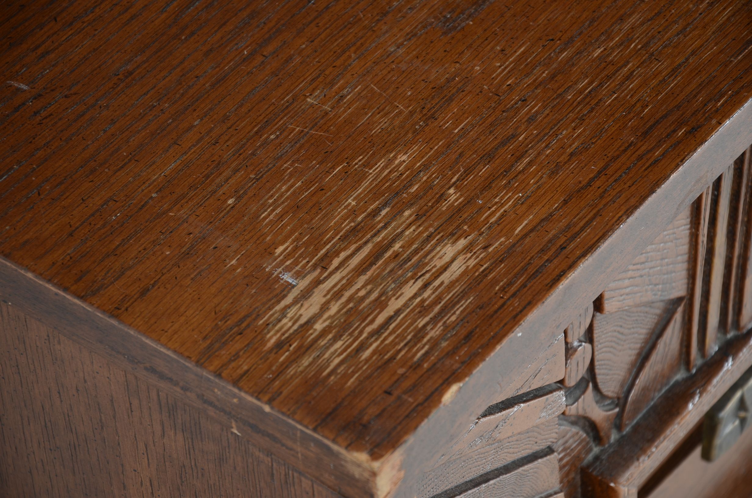 Modernist Oak Dresser with Mirror