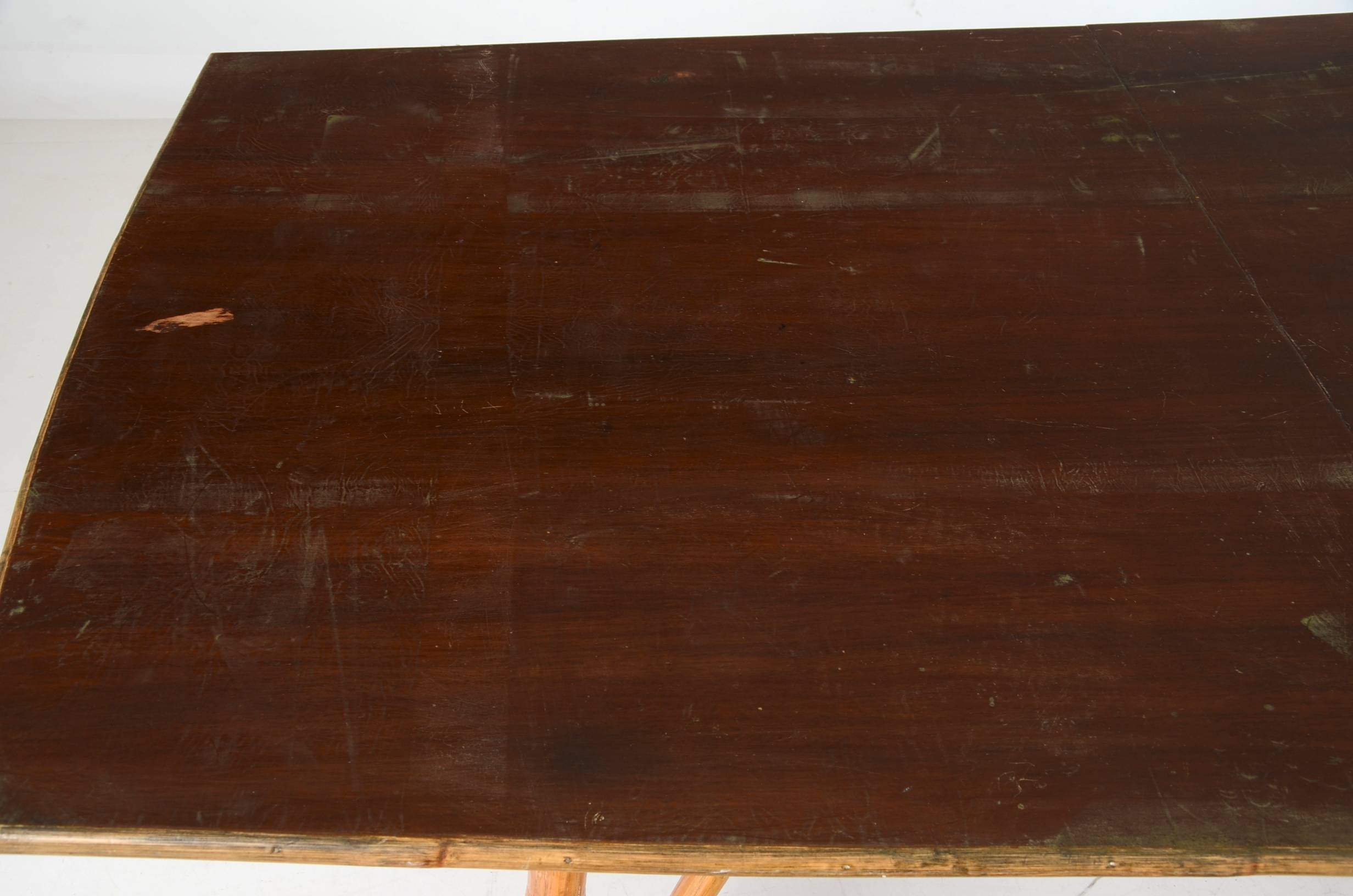 Rattan and Orange Vinyl Dining Set