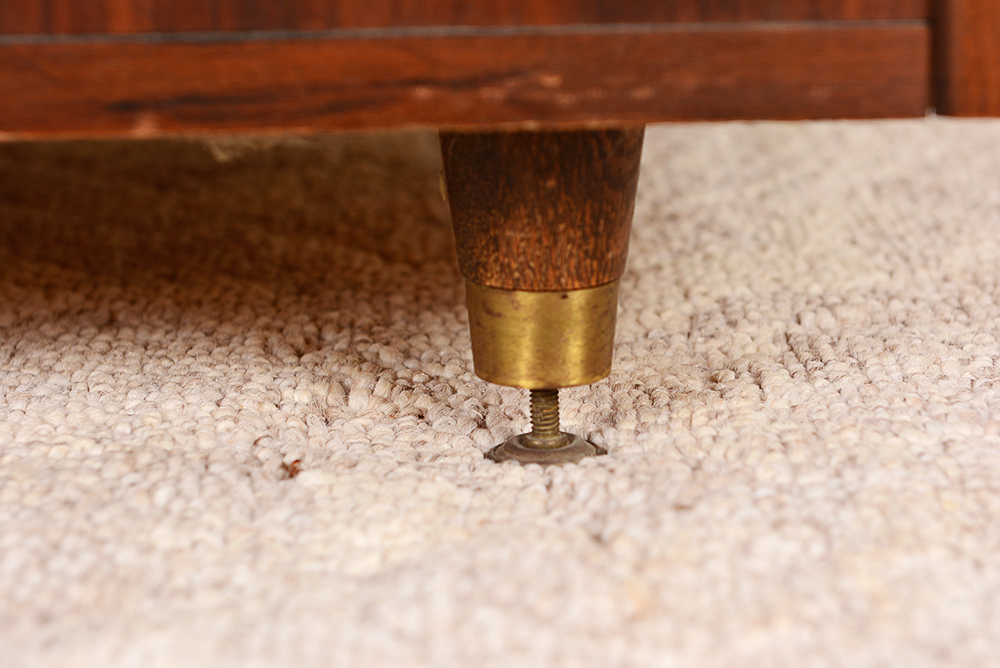 Mahogany Base Mid-Century File Cabinet