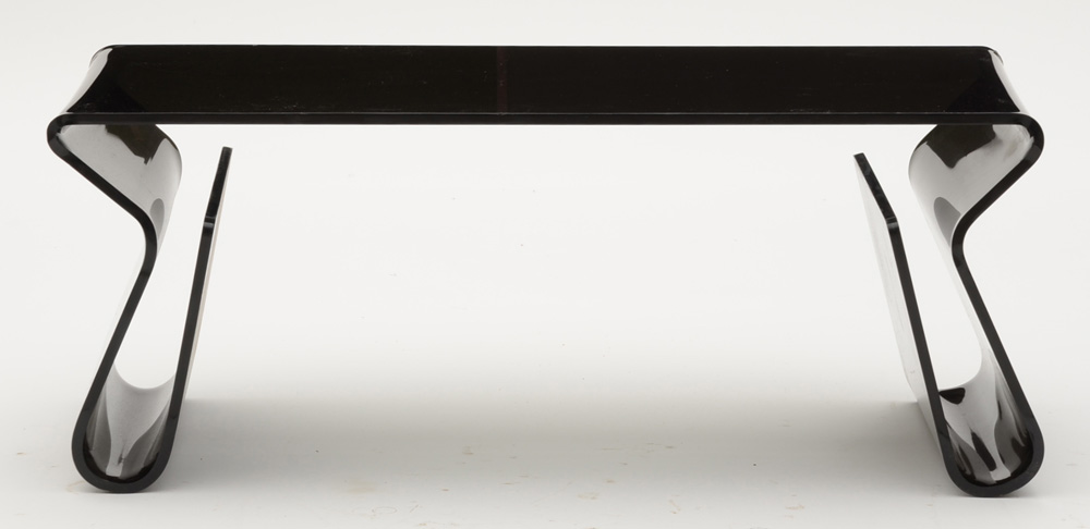 Contemporary Black Acrylic Coffee Table