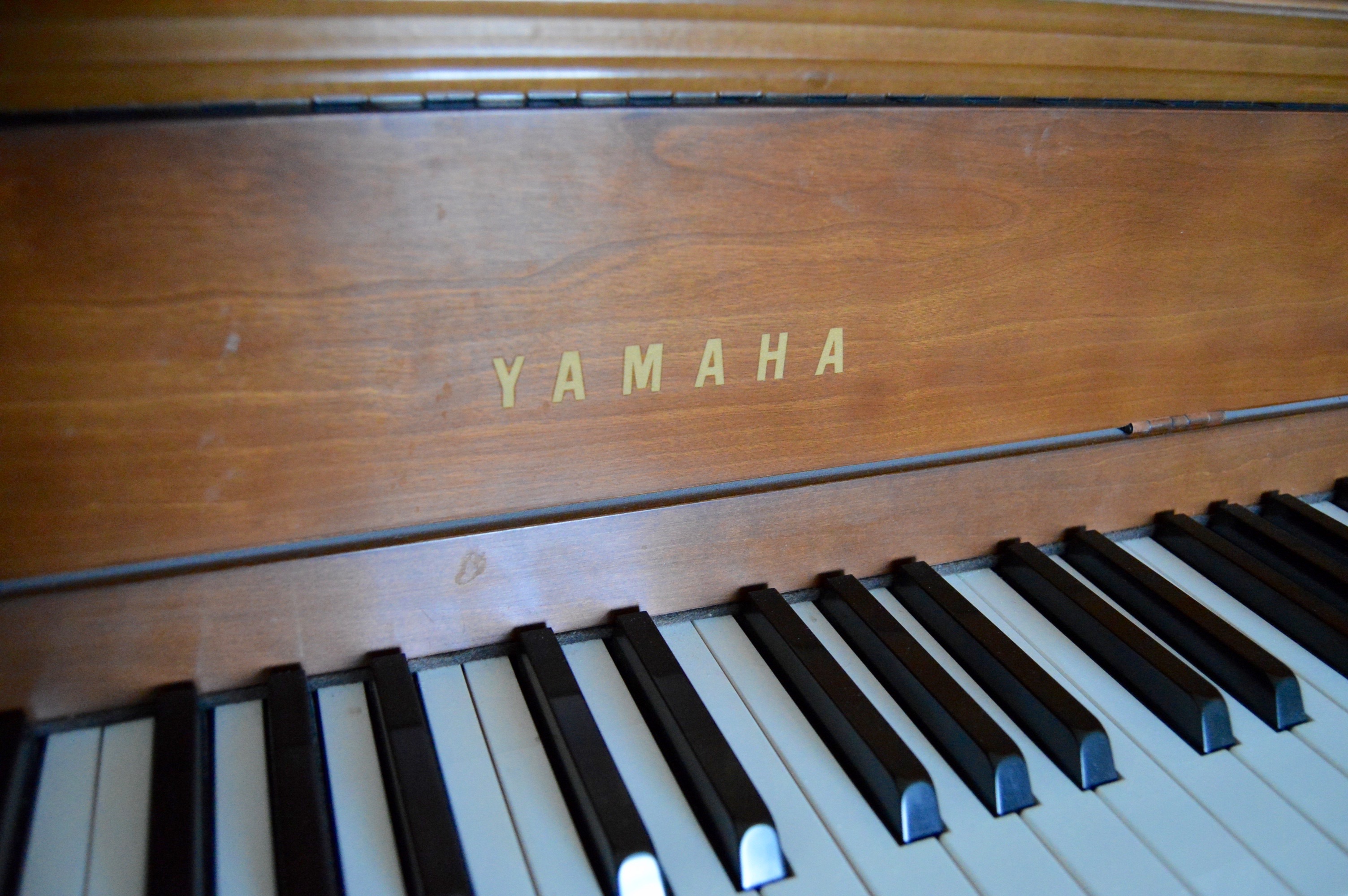 Vintage Upright Yamaha Console Piano with Bench