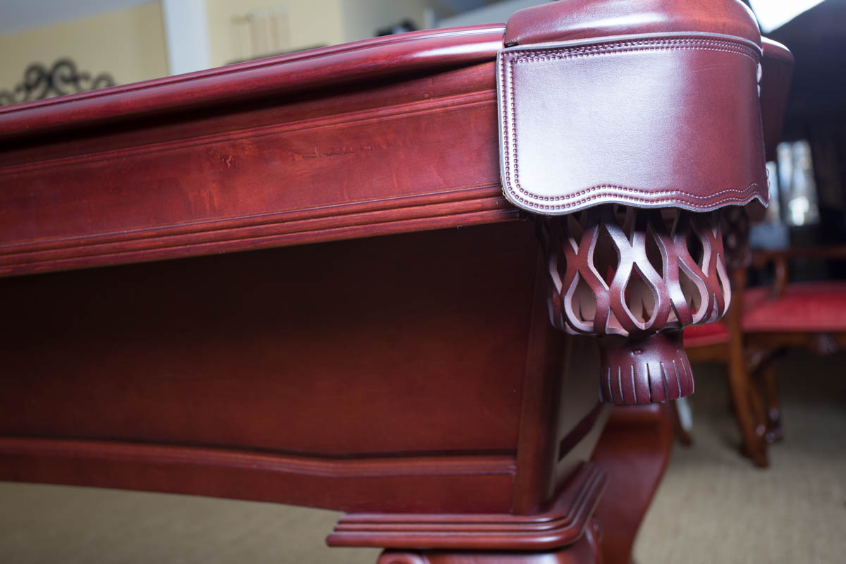 Steepleton Mahogany Ball and Claw Foot Pool Table