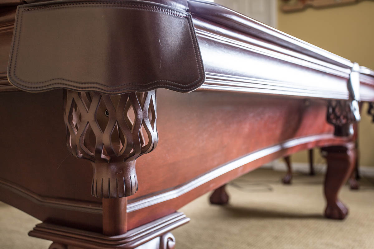 Steepleton Mahogany Ball and Claw Foot Pool Table