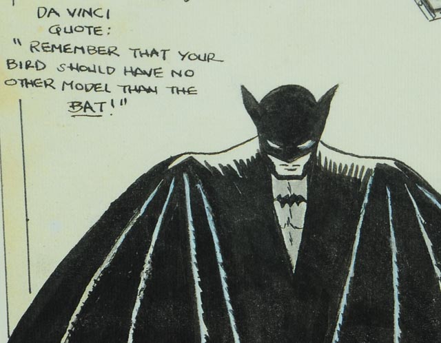 Robert Kane 1939 Batman Sketch Reproduction Print