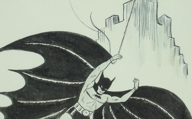 Robert Kane 1939 Batman Sketch Reproduction Print