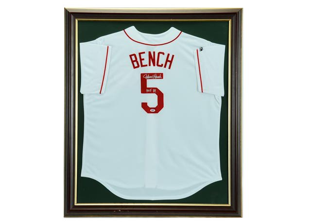 Johnny Bench Signed Jersey  COA
