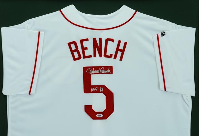 Johnny Bench Signed Jersey  COA
