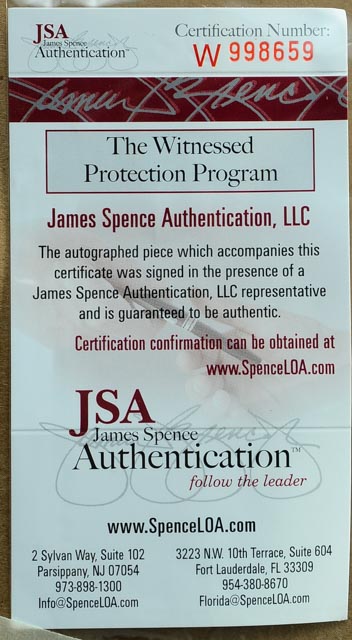 Eric Davis Signed Jersey  COA