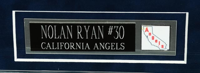 Nolan Ryan Signed Jersey  COA