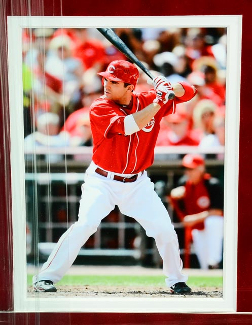 Joey Votto Framed Signed Jersey  COA