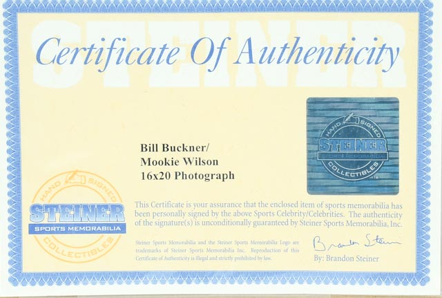 Wison and Buckner Signed Steiner World Series Item