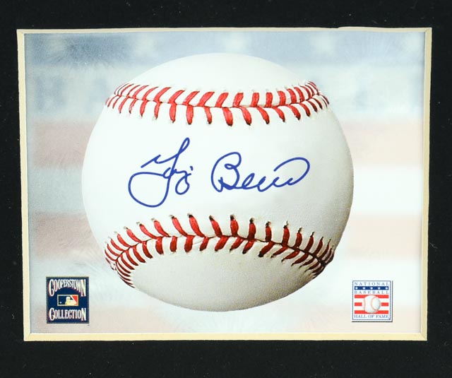 Yogi Berra Signed Toon Art Display  COA