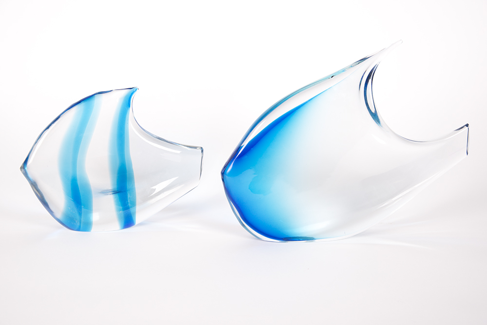 Art Glass Fish Sculptures