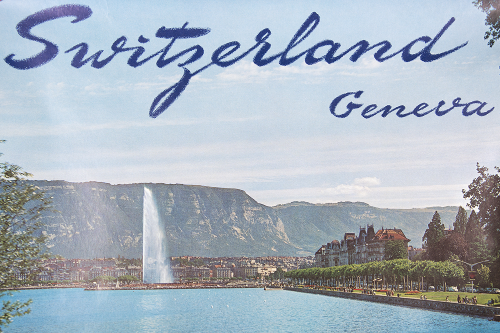 Vintage Geneva, Switzerland Travel Poster