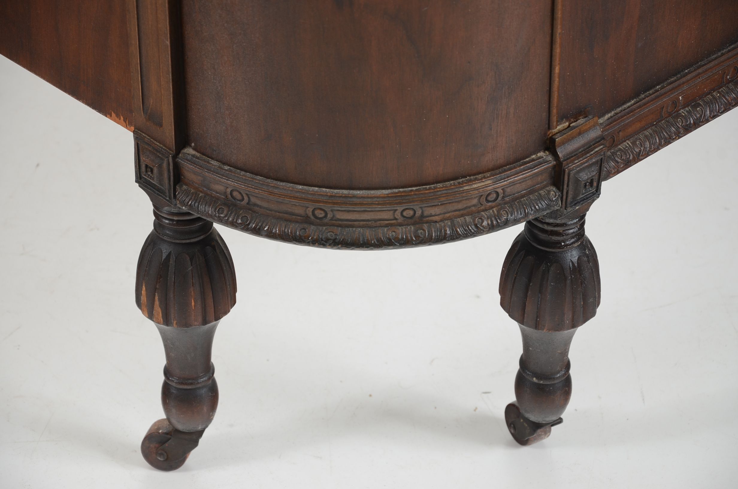 Antique Walnut Twin Bed with Curved Footboard