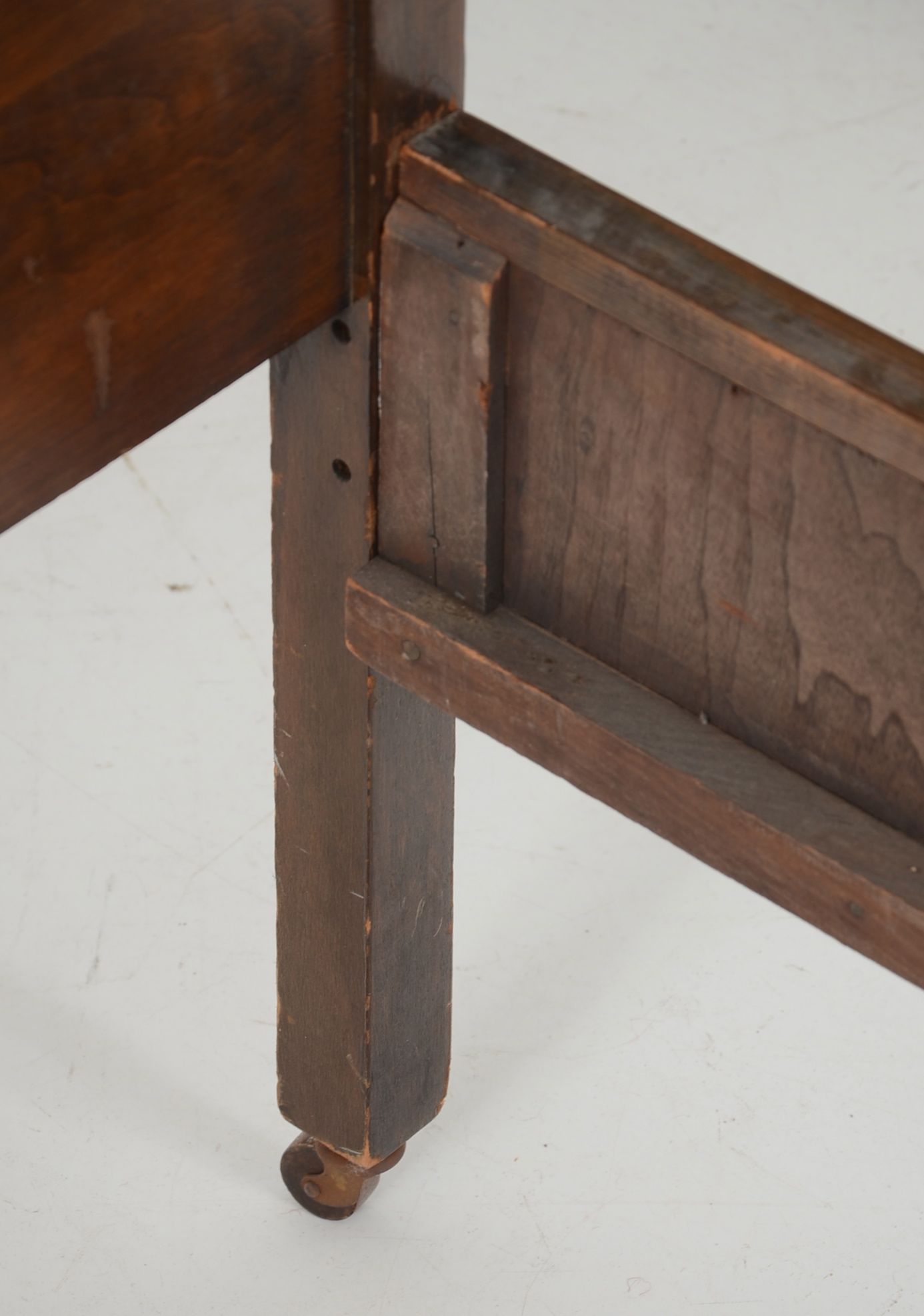 Antique Walnut Twin Bed with Curved Footboard