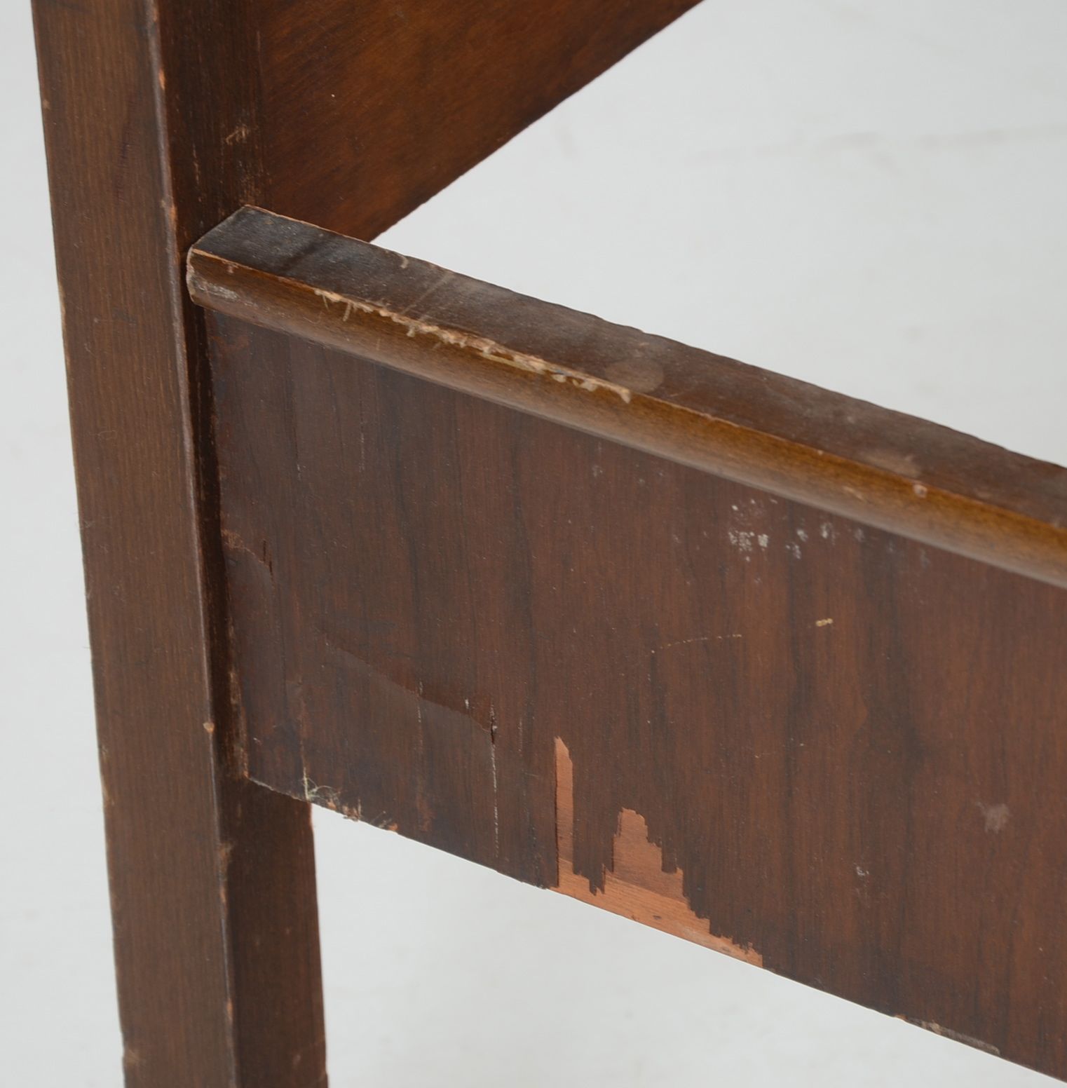 Antique Walnut Twin Bed with Curved Footboard