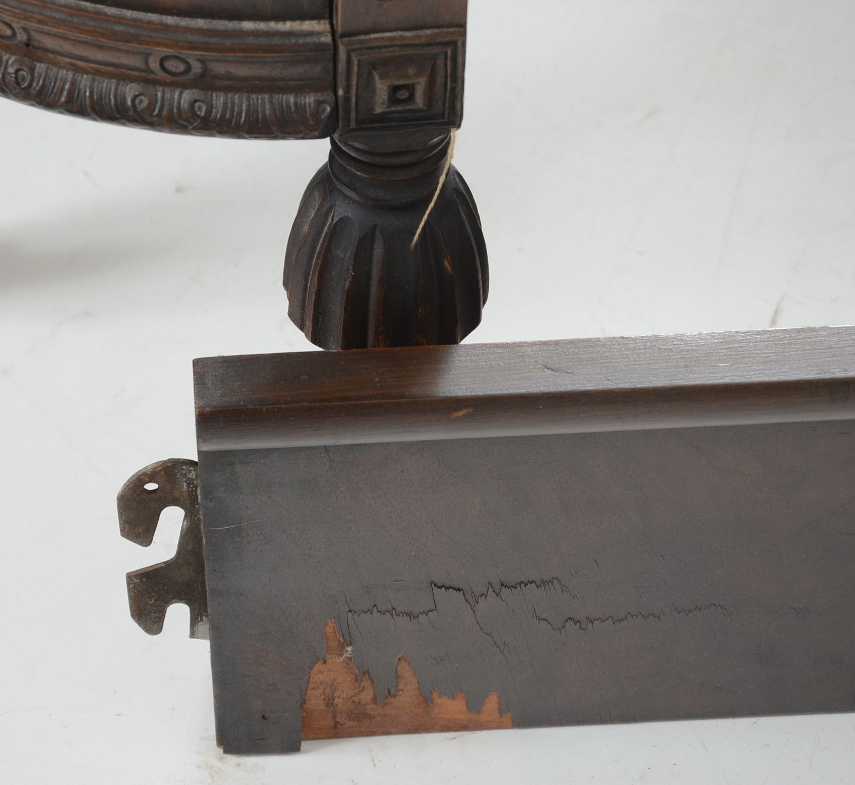 Antique Walnut Twin Bed with Curved Footboard