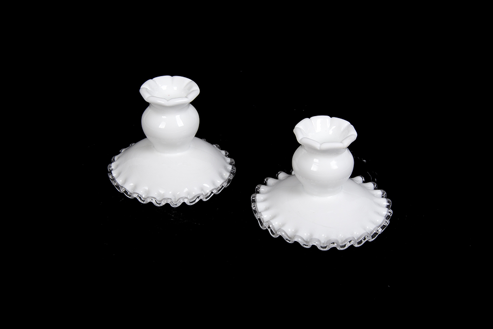 Ruffled Candlestick Holders