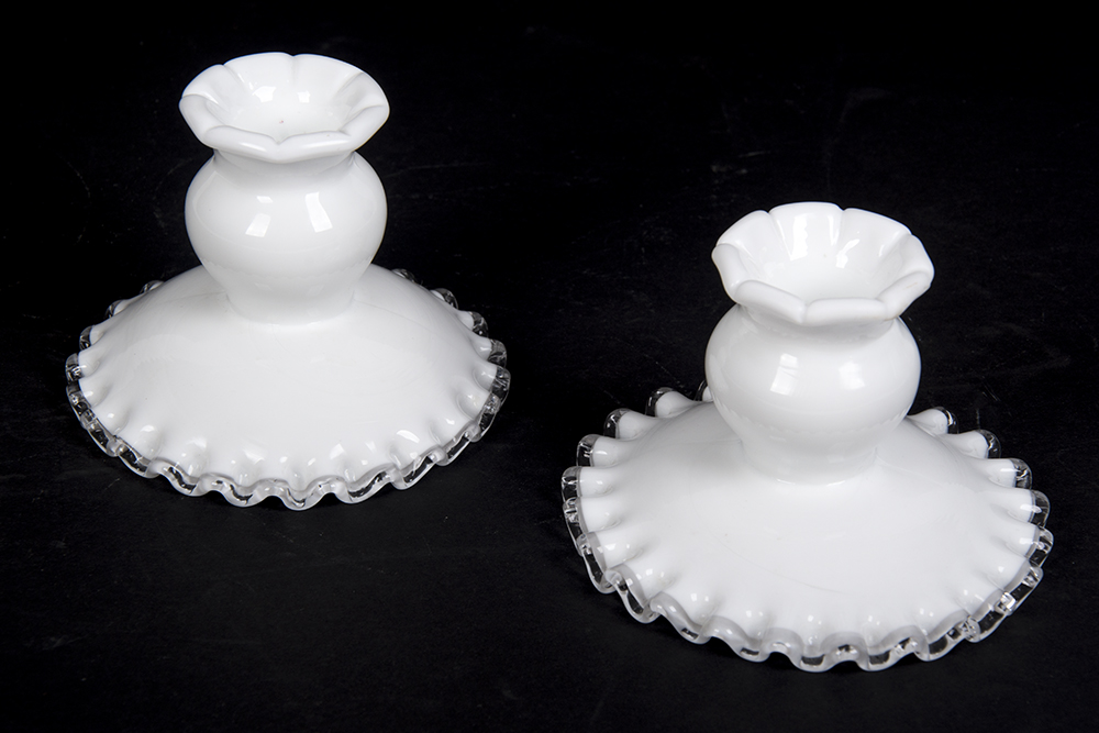 Ruffled Candlestick Holders