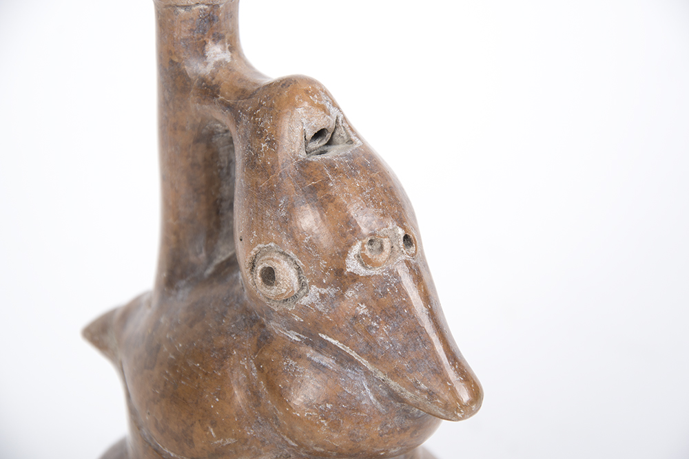 Vintage Clay Bird Bottle