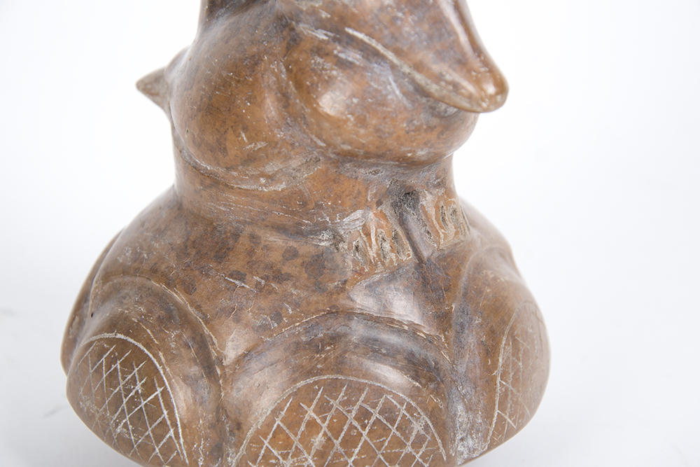 Vintage Clay Bird Bottle