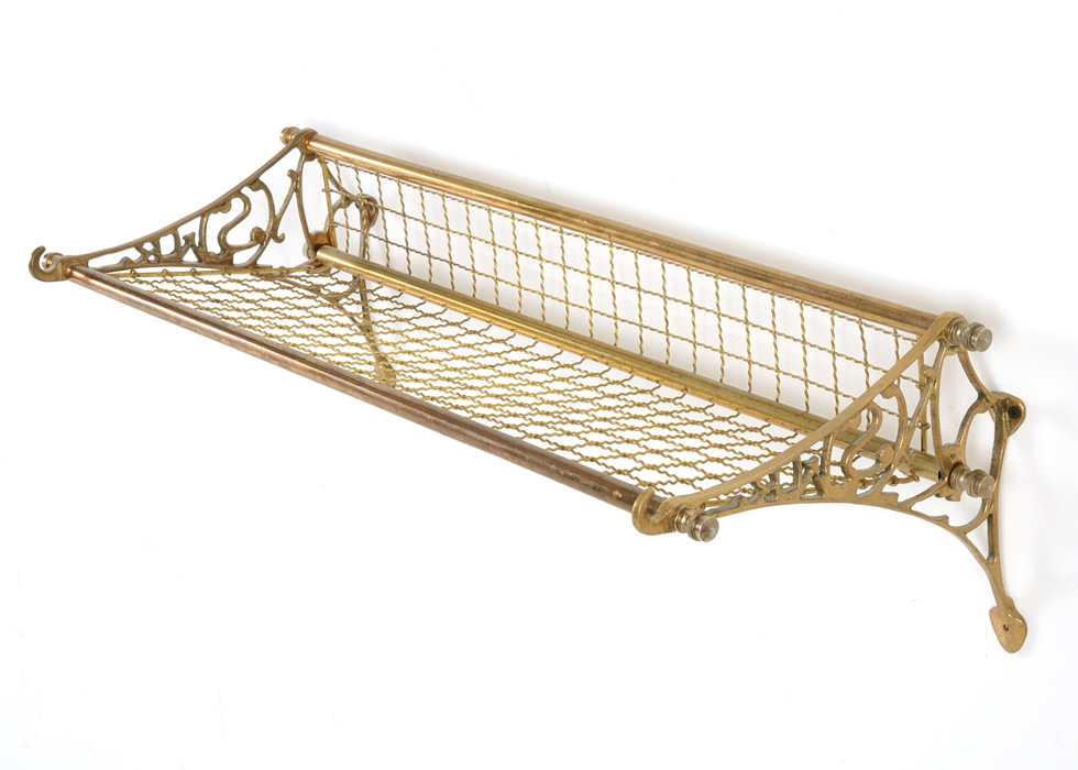 Vintage Brass Railway Luggage Rack