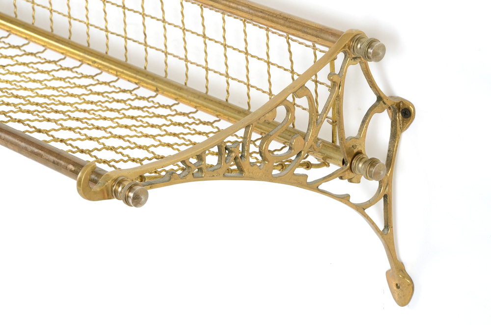 Vintage Brass Railway Luggage Rack