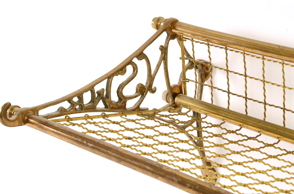 Vintage Brass Railway Luggage Rack