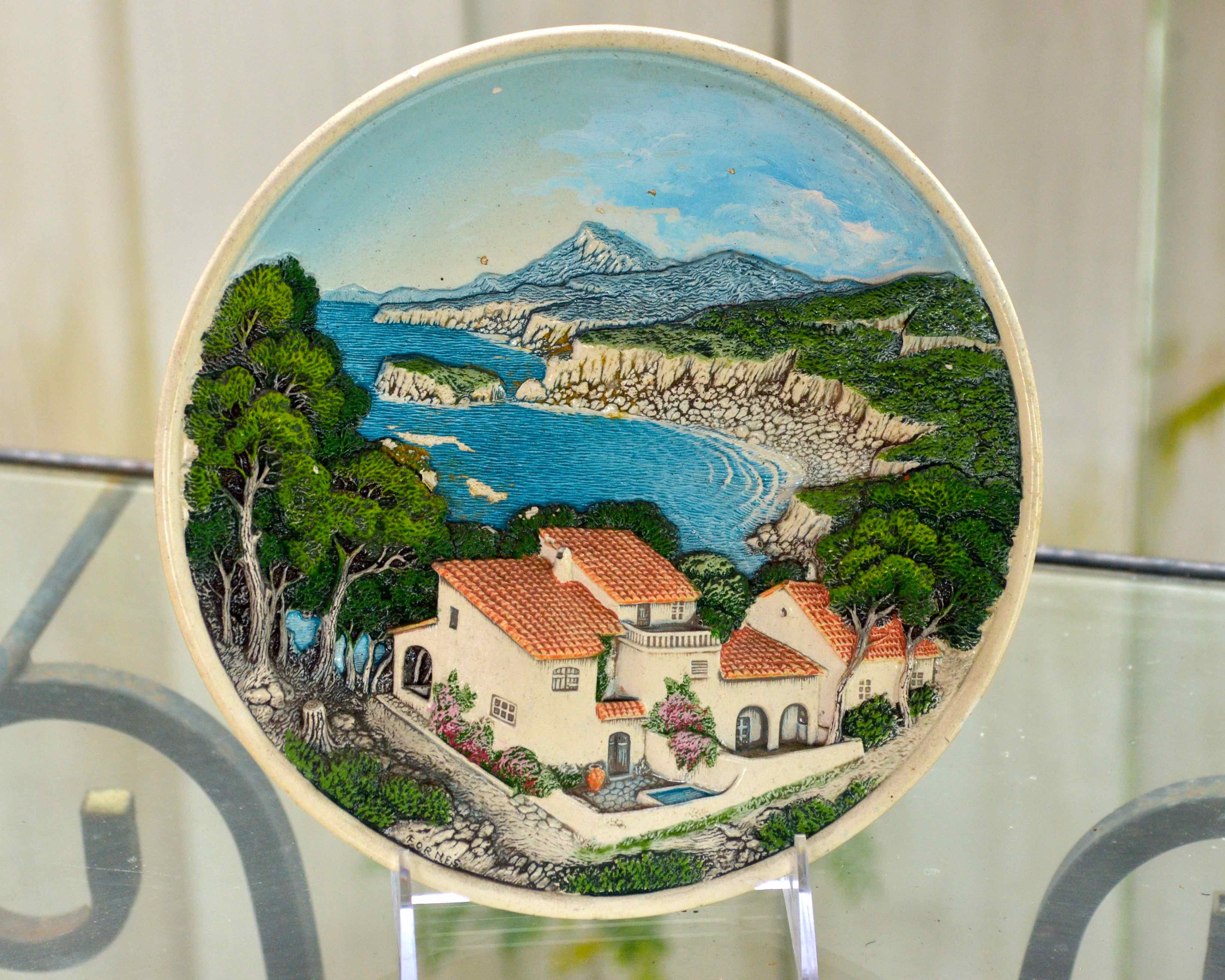 Canary Islands Ceramic Plate by Fornes and Sanchis