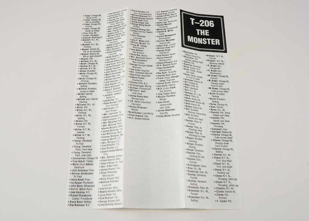 T -206 "The Monster" Reprint Baseball Card Set With Box