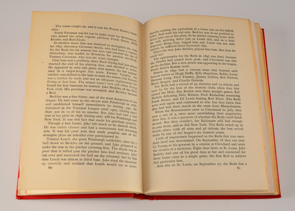 1948 Reds Signed Book with Gus Bell Glove