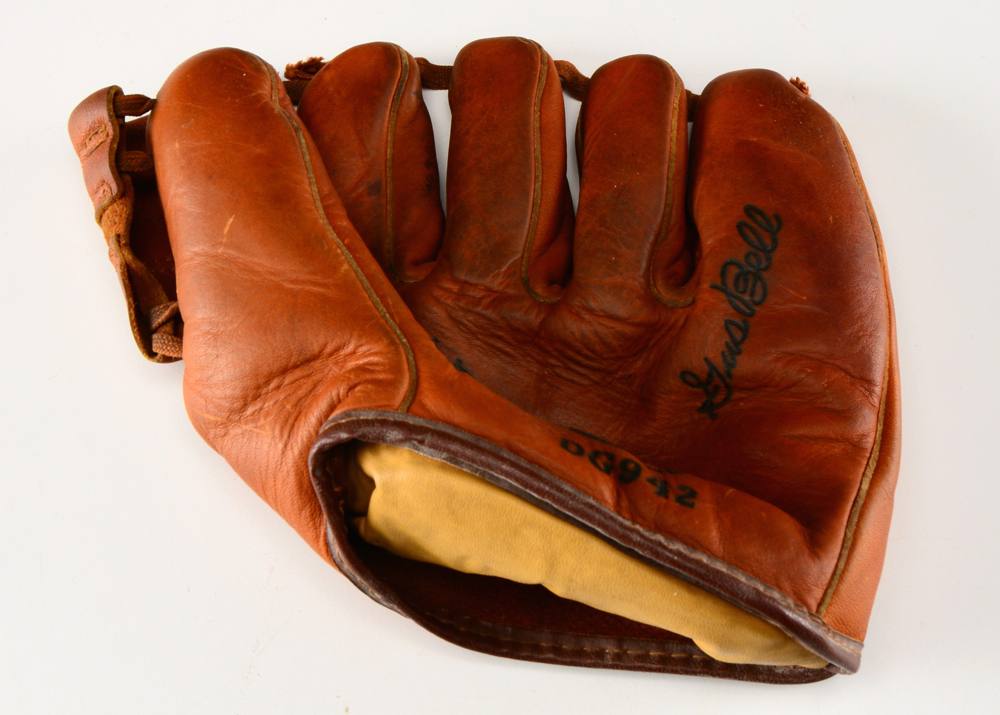 1948 Reds Signed Book with Gus Bell Glove