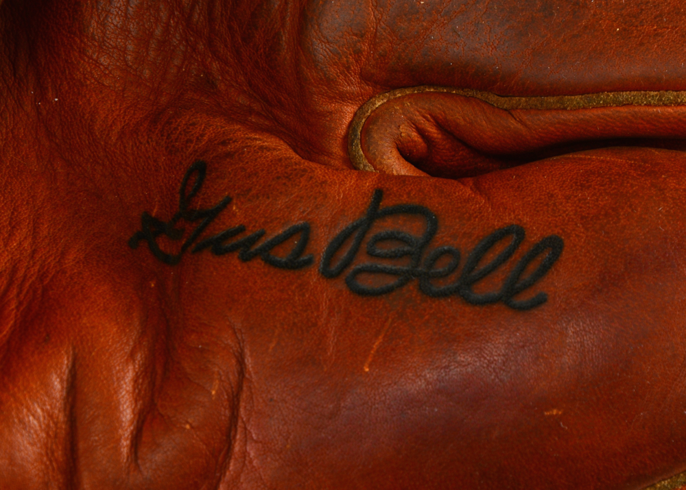 1948 Reds Signed Book with Gus Bell Glove