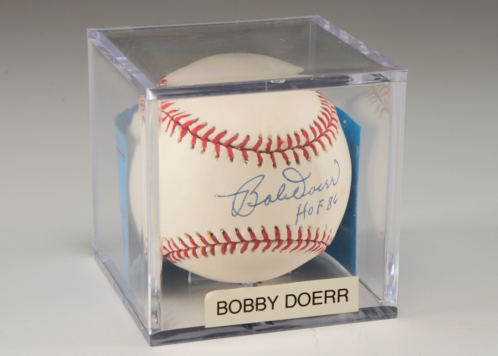 Bobby Doerr Signed Baseball  COA