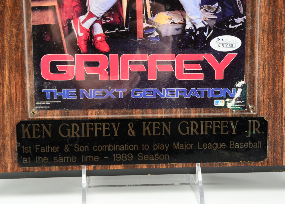Ken Griffey Sr. and  Jr. Signed Print  COA