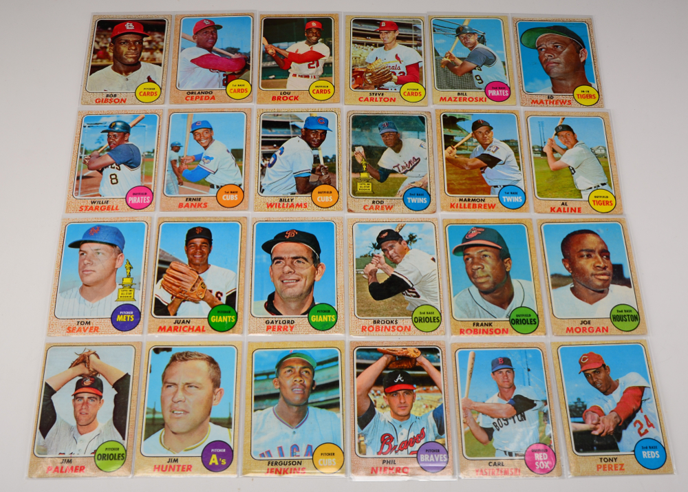 Near Set Of 1968 Topps Baseball Cards
