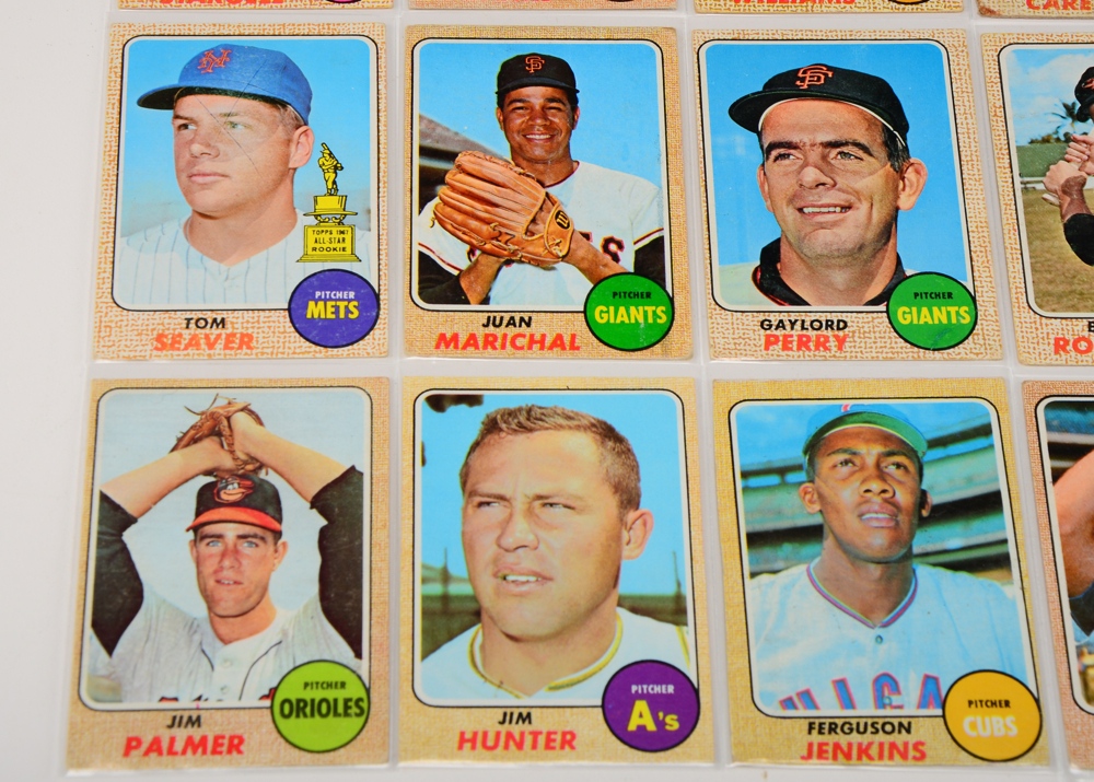 Near Set Of 1968 Topps Baseball Cards