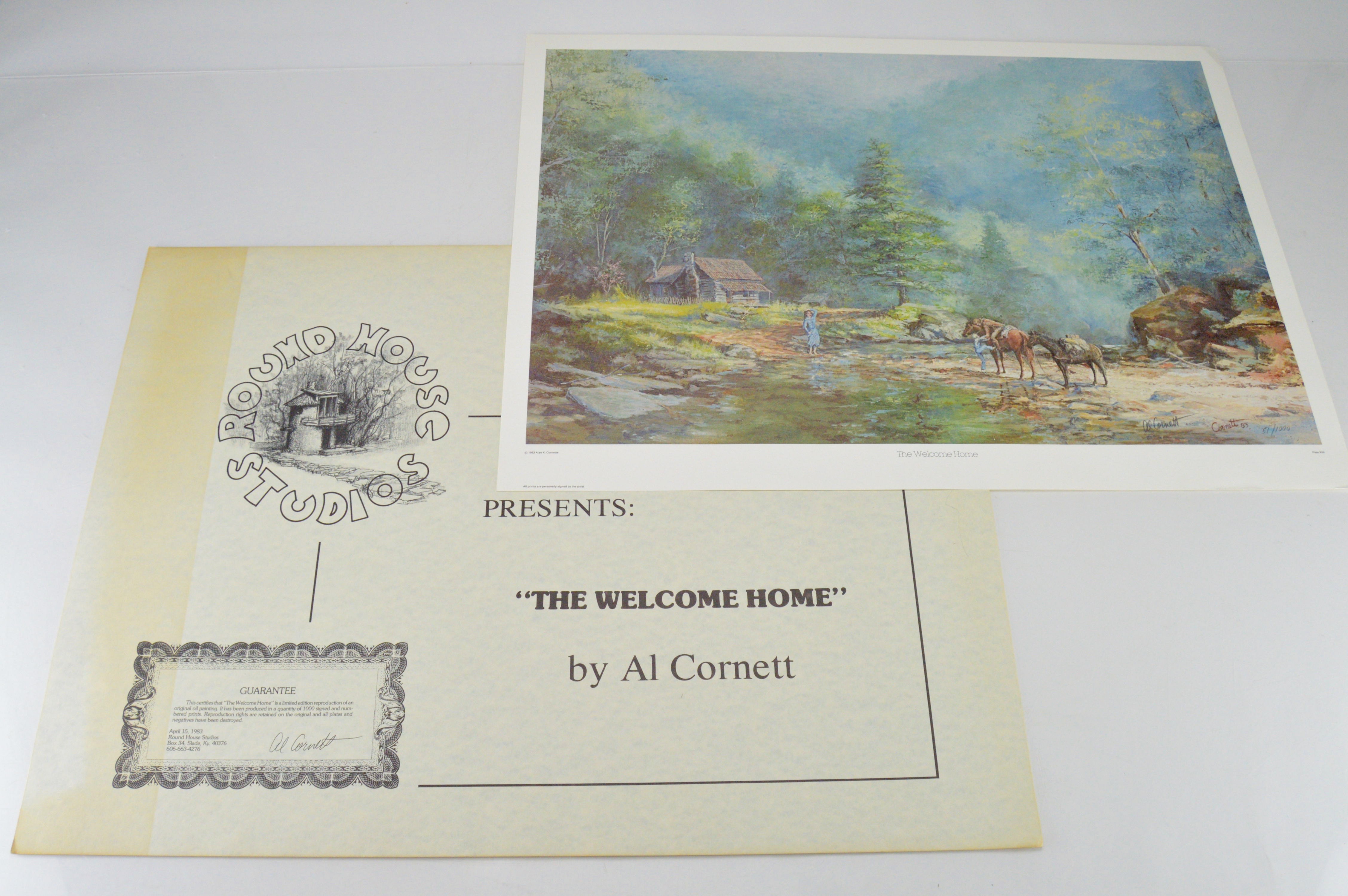 Large Collection of Signed Al Cornett Offset Lithographs