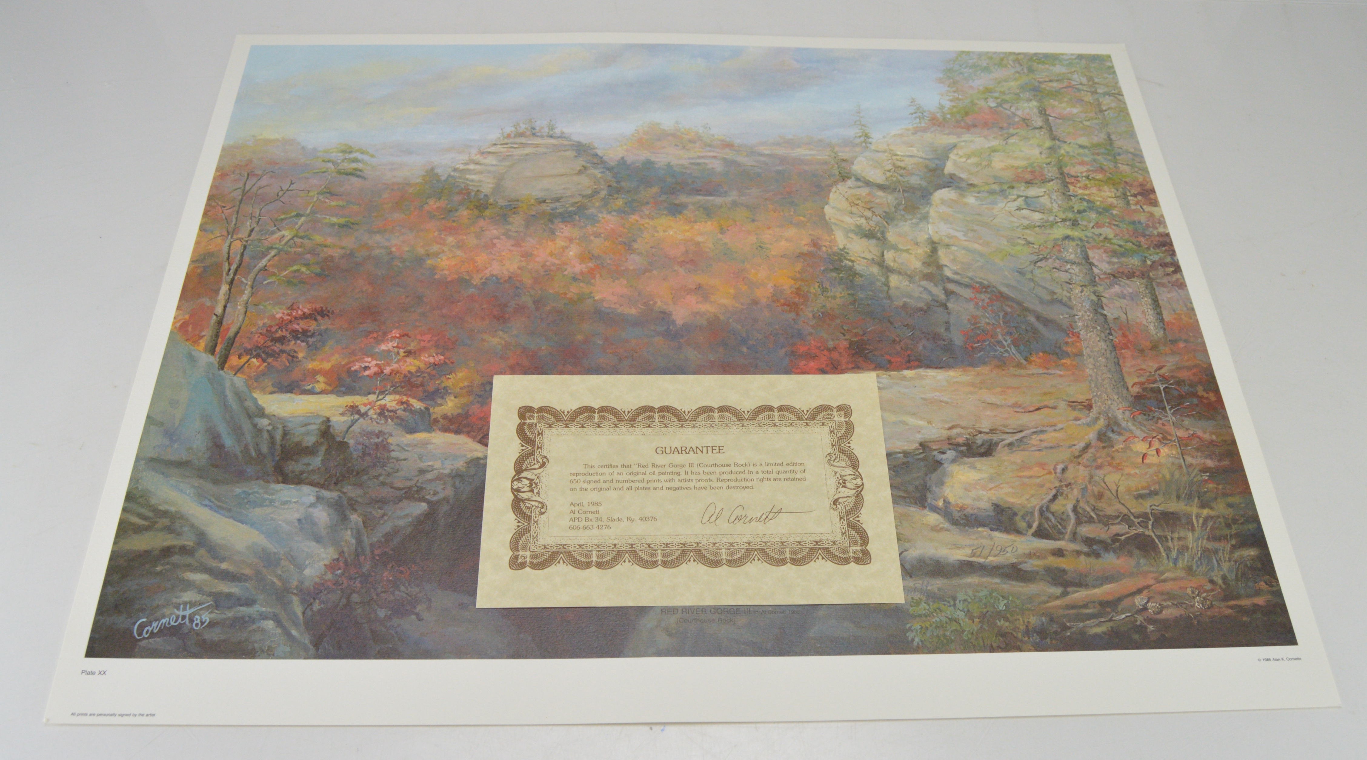 Large Collection of Signed Al Cornett Offset Lithographs