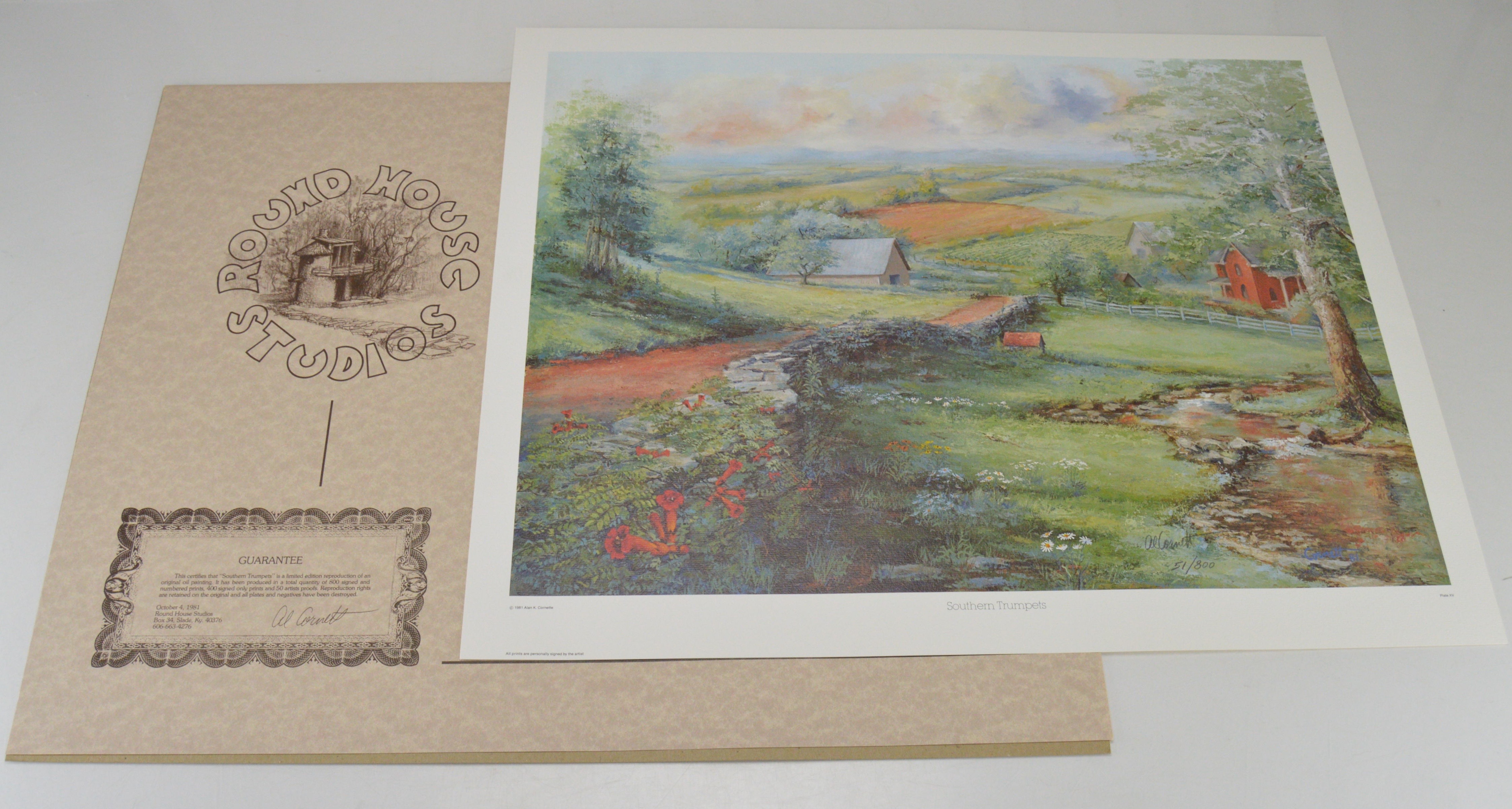 Large Collection of Signed Al Cornett Offset Lithographs