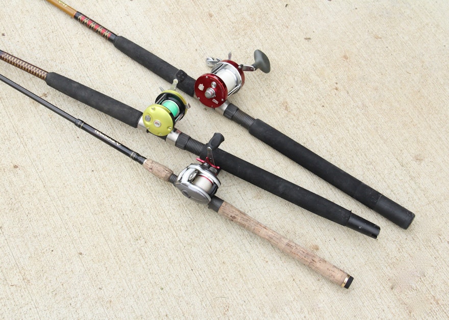 Fishing Poles with Abu Garcia 7000 & Ambassadeur 6500 Reels
