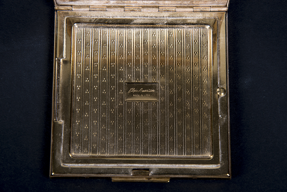 Mother of Pearl and Gold Tone Compacts