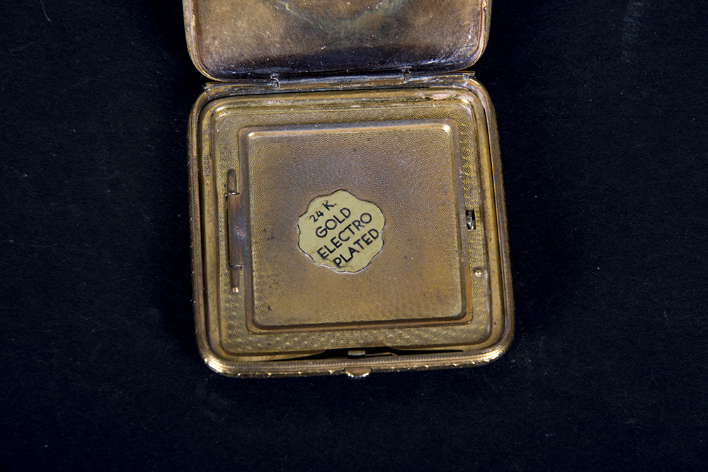 Mother of Pearl and Gold Tone Compacts