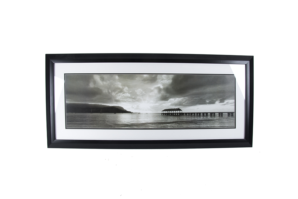Black and White Water Landscape Photograph